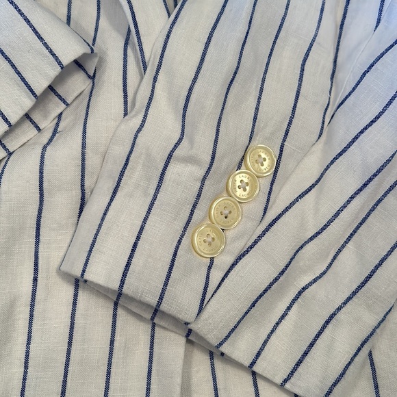 Lauren Ralph Lauren- Women’s Full Lined Linen Pinstripe Blazer - Size 18W - Picture 3 of 7